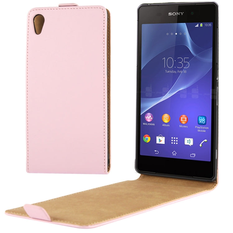 High Quality Vertical Flip Leather Case for Sony Xperia Z2 / L50w