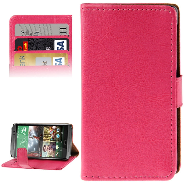 Crazy Horse Texture Flip Leather Case with Card Slots & Holder for HTC One M8
