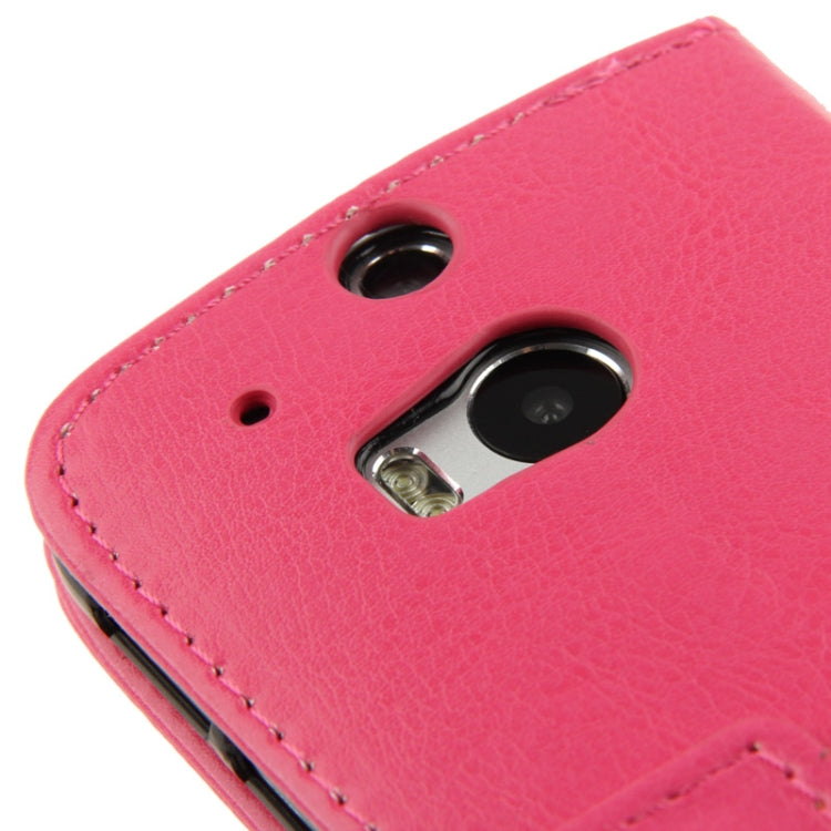 Crazy Horse Texture Flip Leather Case with Card Slots & Holder for HTC One M8