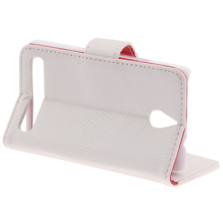 Litchi Texture Leather Case with Holder & Credit Card Slot for Sony Xperia E1