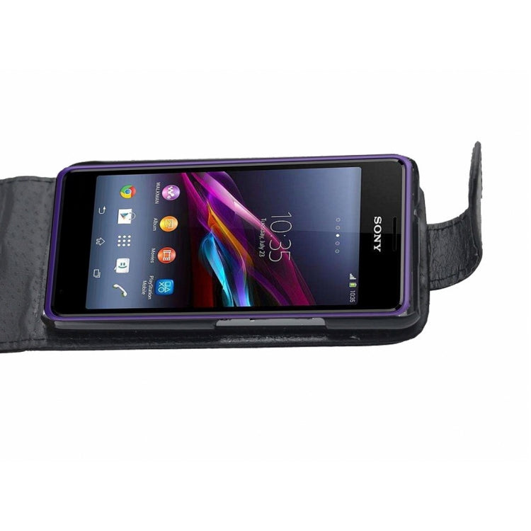 Vertical Flip Leather Case for Sony Xperia E1(Black)