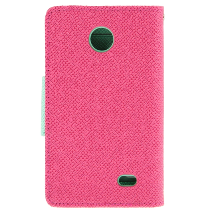 2-Color Series Cross Texture Leather Case with Credit Card Slots & Holder & Lanyard for Nokia X / X+