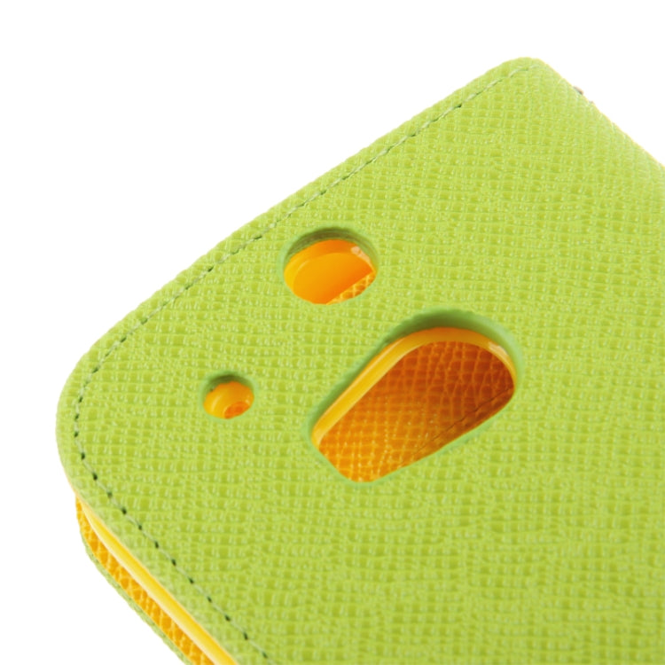 2-Color Series Cross Texture Leather Case with Credit Card Slots & Holder & Lanyard for HTC One / M8