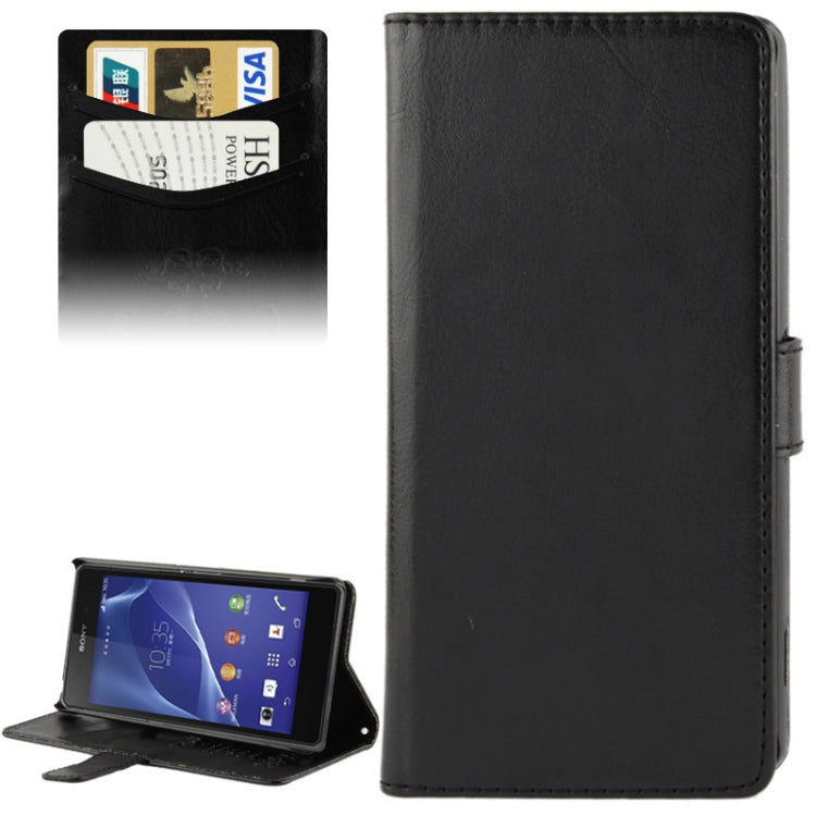 Fine Sheepskin Texture Flip Leather Case with Credit Card Slots & Holder for Sony Xperia Z2 / L50w