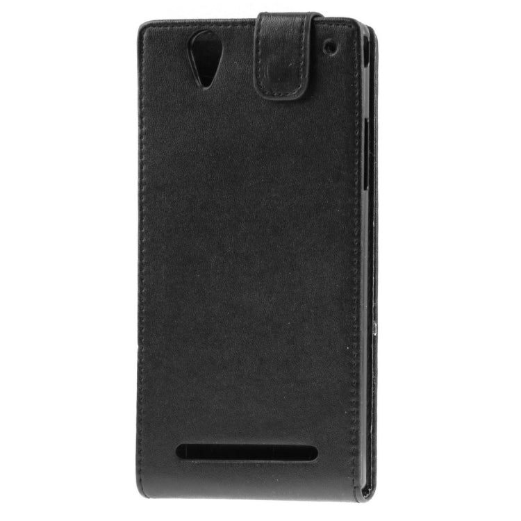 High Quality Vertical Flip Leather Case for Sony Xperia T2 Ultra / XM50h(Black)