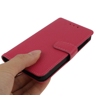 Litchi Texture Horizontal Flip Leather Case with Holder for Blackberry Z10