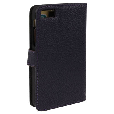 Litchi Texture Horizontal Flip Leather Case with Holder for Blackberry Z10