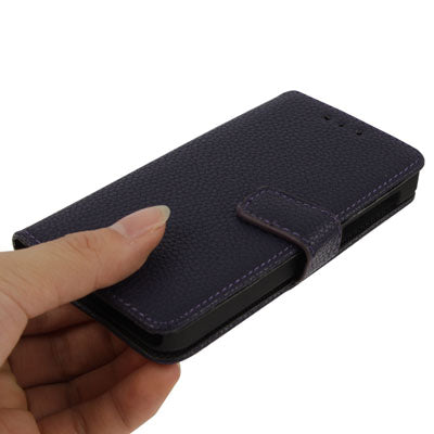 Litchi Texture Horizontal Flip Leather Case with Holder for Blackberry Z10