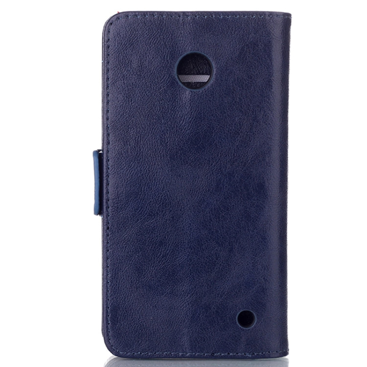 Oil Leather Case with Credit Card Slot & Holder for Nokia Lumia 630