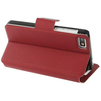 Pure Color Ultra-thin Leather Case with Holder & Credit Card slots for BlackBerry Z10