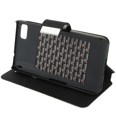 Pure Color Ultra-thin Leather Case with Holder & Credit Card slots for BlackBerry Z10