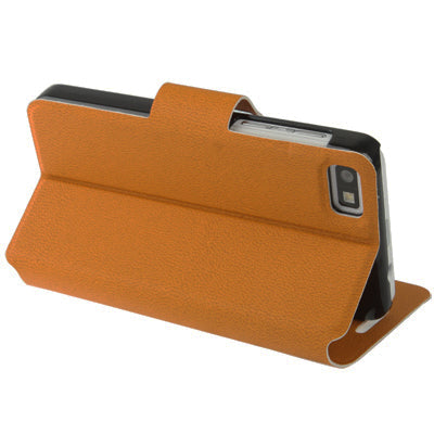 Pure Color Ultra-thin Leather Case with Holder & Credit Card slots for BlackBerry Z10