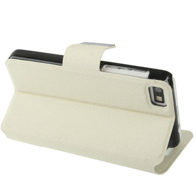 Pure Color Ultra-thin Leather Case with Holder & Credit Card slots for BlackBerry Z10