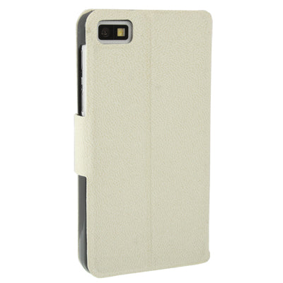 Pure Color Ultra-thin Leather Case with Holder & Credit Card slots for BlackBerry Z10