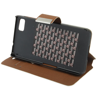 Pure Color Ultra-thin Leather Case with Holder & Credit Card slots for BlackBerry Z10