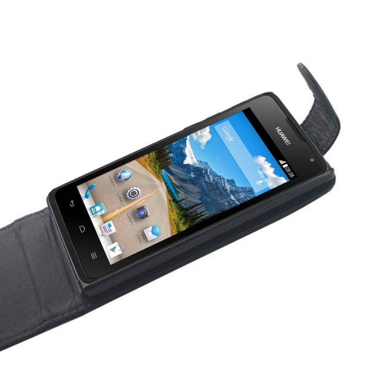 Vertical Flip Leather Case for Huawei Ascend Y530 / C8813(Black)