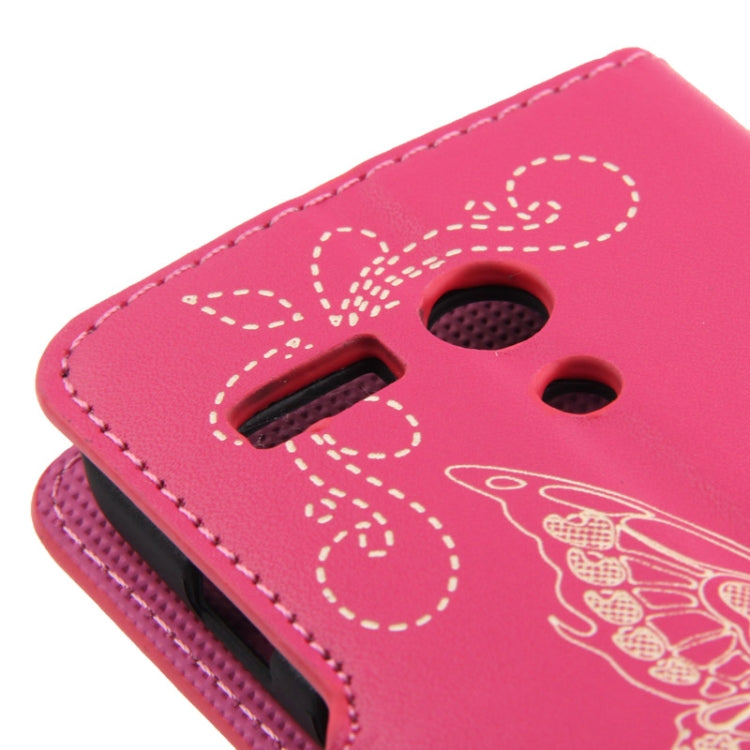 Butterfly Pattern Leather Case with Credit Card Slots & Holder for Motorola G / XT937C / XT1028 / XT1031