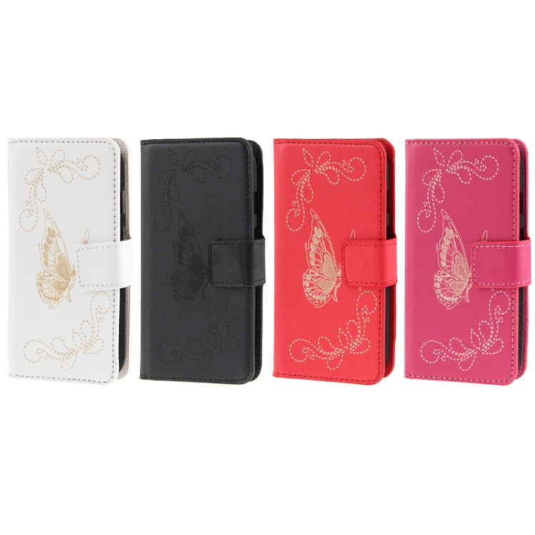 Butterfly Pattern Leather Case with Credit Card Slots & Holder for Motorola G / XT937C / XT1028 / XT1031
