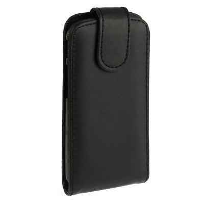 Pure Color Vertical Flip Leather Case for LG Optimus L5 II / E460 (Black)