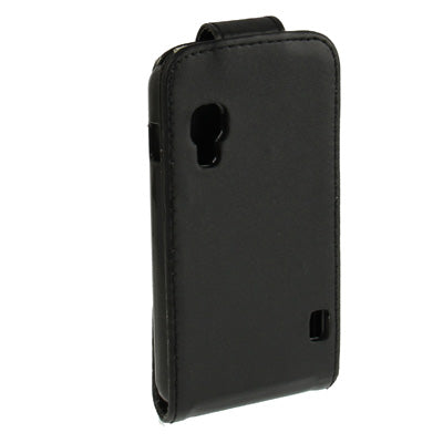 Pure Color Vertical Flip Leather Case for LG Optimus L5 II / E460 (Black)