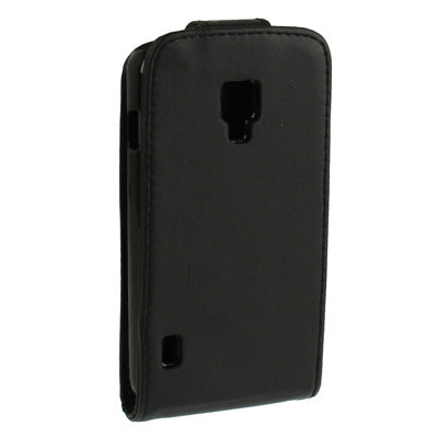 Pure Color Vertical Flip Leather Case for LG Optimus L7 II / P715 (Black)