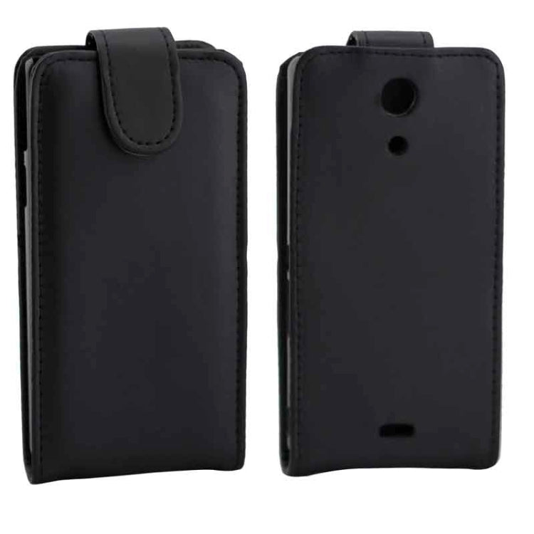 Vertical Flip Leather Case for Sony Xperia ZR / M36h(Black)