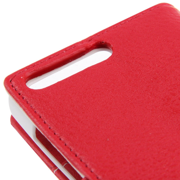 Litchi Texture Horizontal Flip Leather Case with Credit Card Slot & Holder for Huawei Ascend G6-T00 3G / P6 mini