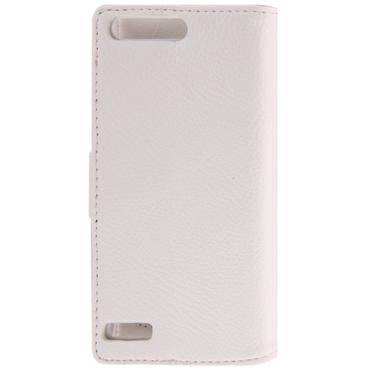 Litchi Texture Horizontal Flip Leather Case with Credit Card Slot & Holder for Huawei Ascend G6-T00 3G / P6 mini