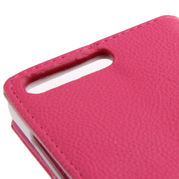 Litchi Texture Horizontal Flip Leather Case with Credit Card Slot & Holder for Huawei Ascend G6-T00 3G / P6 mini