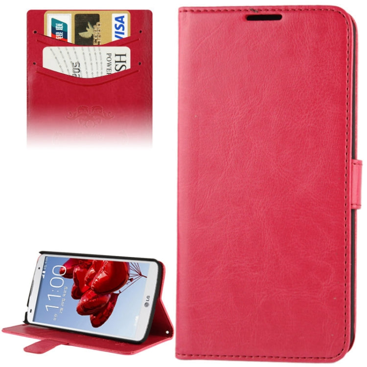 Fine Sheepskin Texture Flip Leather Case with Credit Card Slots & Holder for LG Optimus G / Pro 2