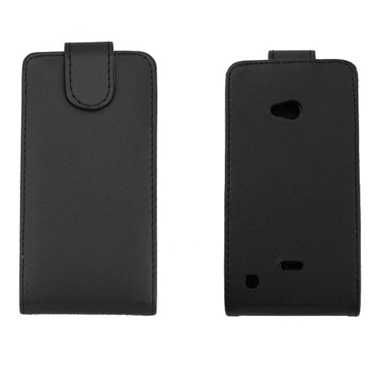 Pure Color Vertical Flip Leather Case for Nokia Lumia 720(Black)
