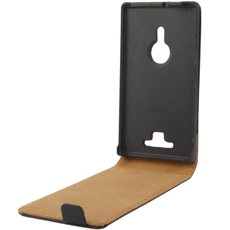 Vertical Flip Leather Case for Nokia Lumia 925 (Black)