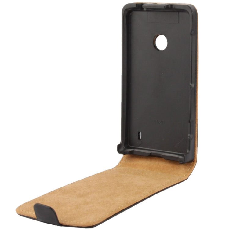 Vertical Flip Leather Case for Nokia Lumia 520 (Black)