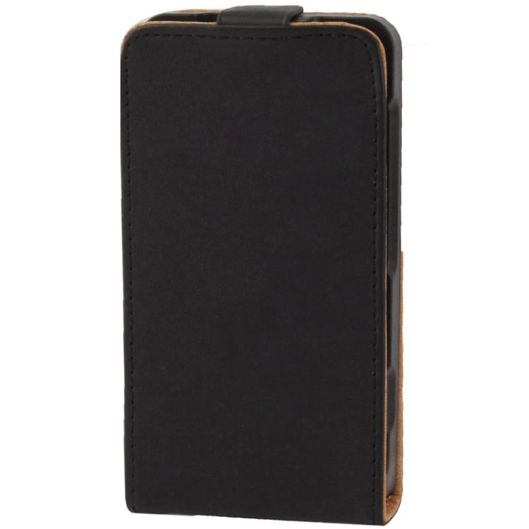 Vertical Flip Leather Case for Nokia Lumia 520 (Black)