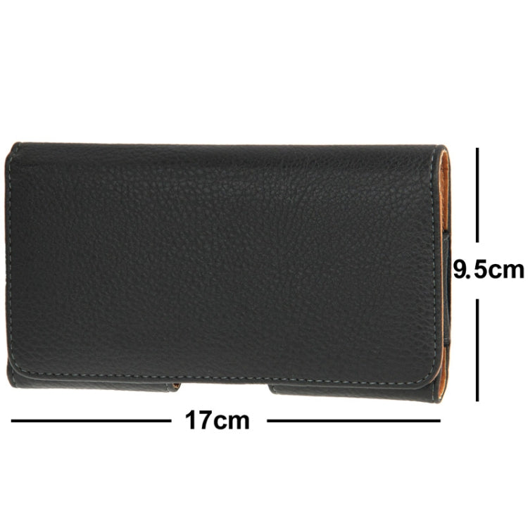 Litchi Soft Leather Case with Belt Clip for Galaxy Note III / N9000 / i9500 / i9200 / i9208 / P729 / Huawei Mate (Black)