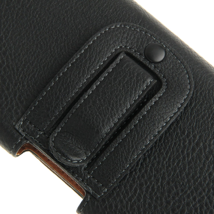 Litchi Soft Leather Case with Belt Clip for Galaxy Note III / N9000 / i9500 / i9200 / i9208 / P729 / Huawei Mate (Black)