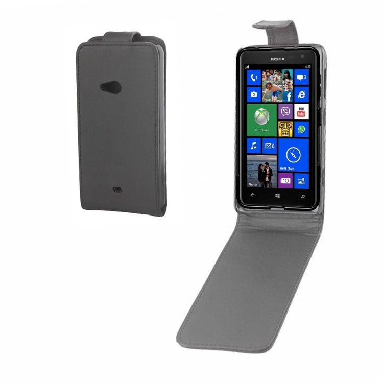 Vertical Flip Leather Case for Nokia Lumia 625(Black)