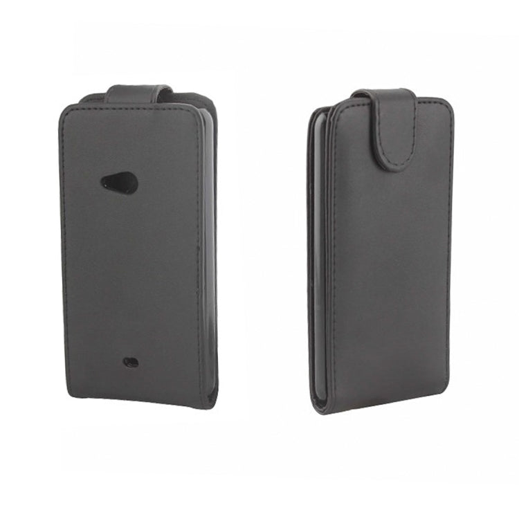 Vertical Flip Leather Case for Nokia Lumia 625(Black)