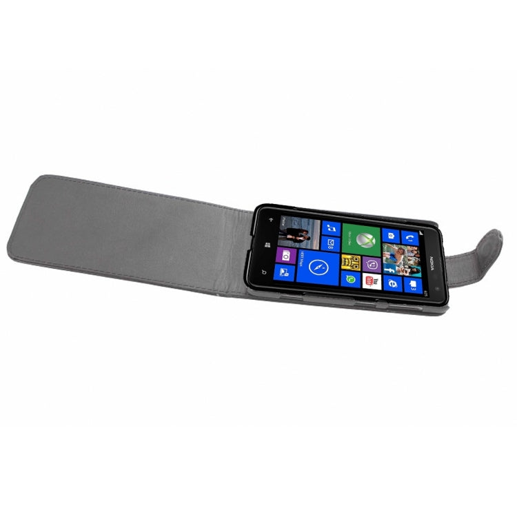 Vertical Flip Leather Case for Nokia Lumia 625(Black)