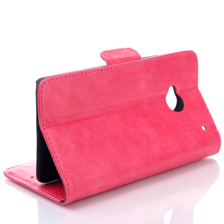 Oil Leather Case with Credit Card Slot & Holder for HTC One / M7