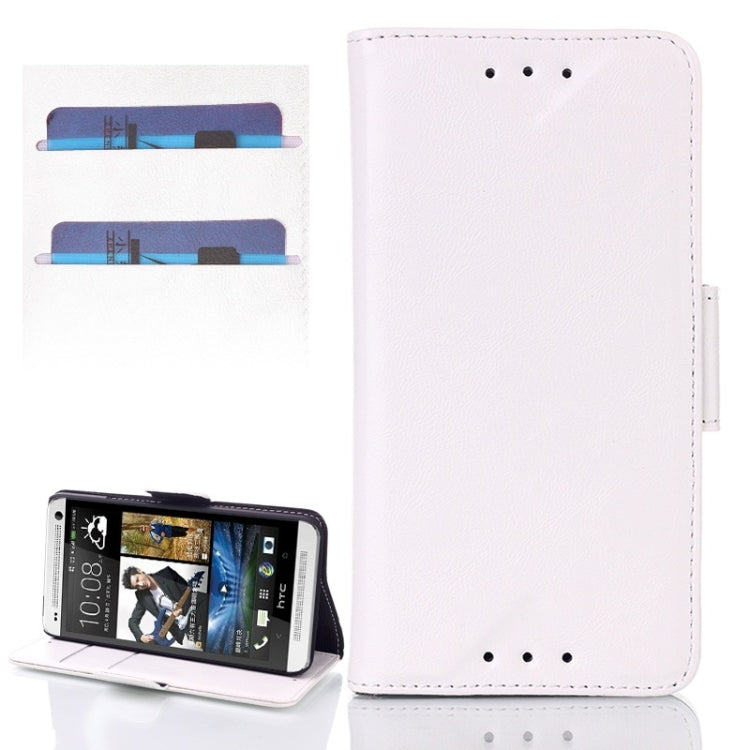 Oil Leather Case with Credit Card Slot & Holder for HTC One / M7