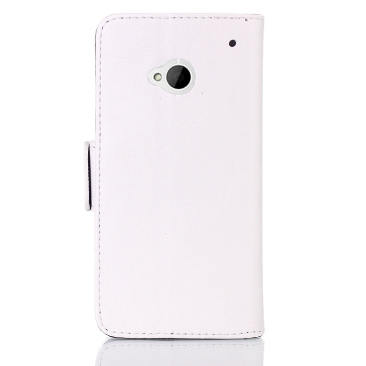 Oil Leather Case with Credit Card Slot & Holder for HTC One / M7