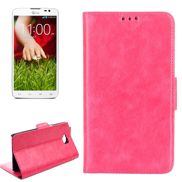 Oil Leather Case with Credit Card Slot & Holder for LG G Pro Lite Dual / D686
