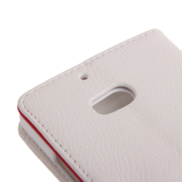 Litchi Texture Leather Case with Credit Card Slots & Holder for Nokia Lumia 929 (White)