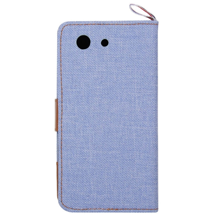 Denim Texture Horizontal Flip Leather Case with Card Slots & Holder & Lanyard for Sony Xperia Z3 Compact / Z3 mini
