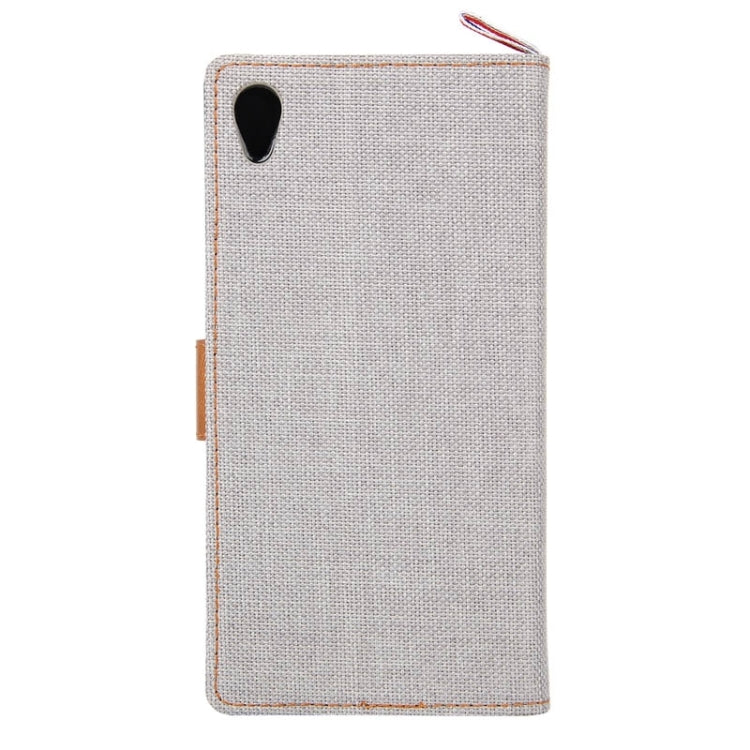 Denim Texture Horizontal Flip Leather Case with Card Slots & Holder & Lanyard for Sony Xperia Z1 / L39H