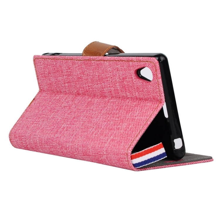 Denim Texture Horizontal Flip Leather Case with Card Slots & Holder & Lanyard for Sony Xperia Z1 / L39H