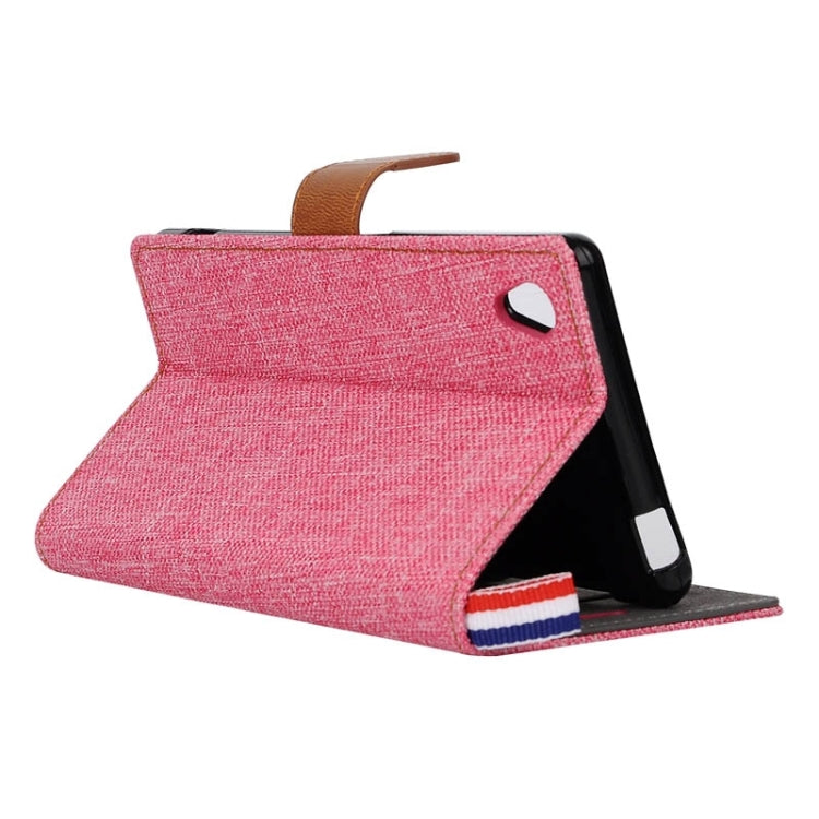 Denim Texture Horizontal Flip Leather Case with Card Slots & Holder & Lanyard for Sony Xperia Z3