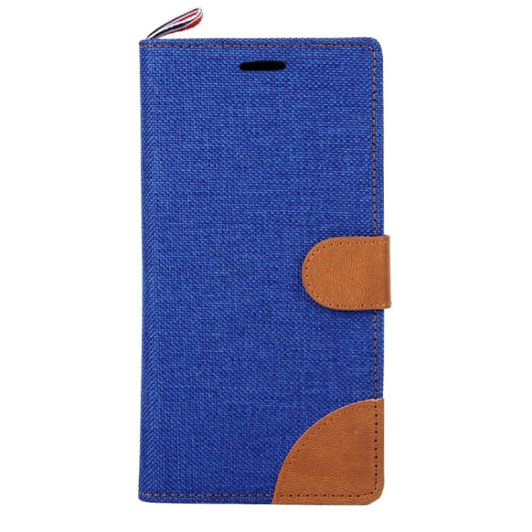 Denim Texture Horizontal Flip Leather Case with Card Slots & Holder & Lanyard for Sony Xperia Z3+