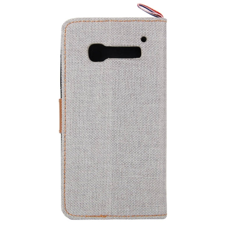 Denim Texture Horizontal Flip Leather Case with Card Slots & Holder & Lanyard for Alcatel One Touch Pop C5